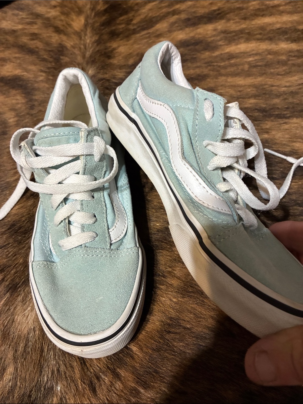 Vans kids leather shoes in size 2
